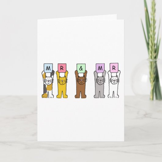 De heer en de heer Wedding feliciteren Kaart (Voorkant)