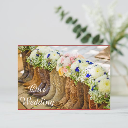De heer en de heer Wedding Invitation Kaart (Staand voorkant)