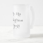 De heer en mevrouw 25th bruiloft glazen bier mok (Voorkant rechts)