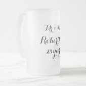 De heer en mevrouw 25th bruiloft glazen bier mok (Voorkant links)