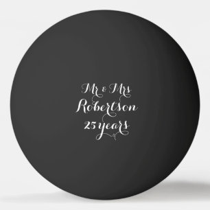 De heer en mevrouw 25th bruiloft trouwdag pingpong pingpongbal