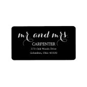 De heer en mevrouw Adresetiketten Etiket (Voorkant)