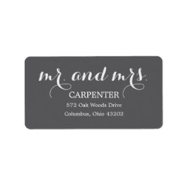 De heer en mevrouw Adresetiketten Etiket