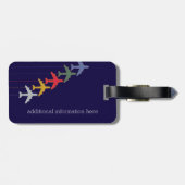 De heer en mevrouw Airplane reizen gepersonaliseer Bagagelabel (Achterkant horizontaal)