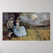 De heer en mevrouw Andrews van Thomas Gainsborough Poster (Voorkant)