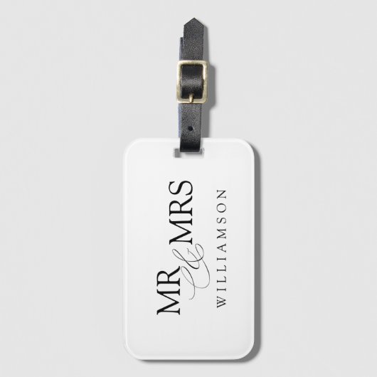 De heer en mevrouw bagagelabel (Voorkant (verticaal))