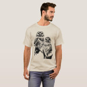 De heer en mevrouw Barred Owl - 2020 - zwarte inkt T-shirt (Voorkant volledig)