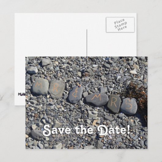 De heer en mevrouw Beach Rocks in Bar Harbour Briefkaart (Voorkant / Achterkant)