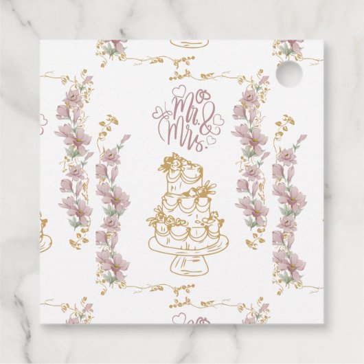 de heer en mevrouw bedankjes labels (Achterkant)