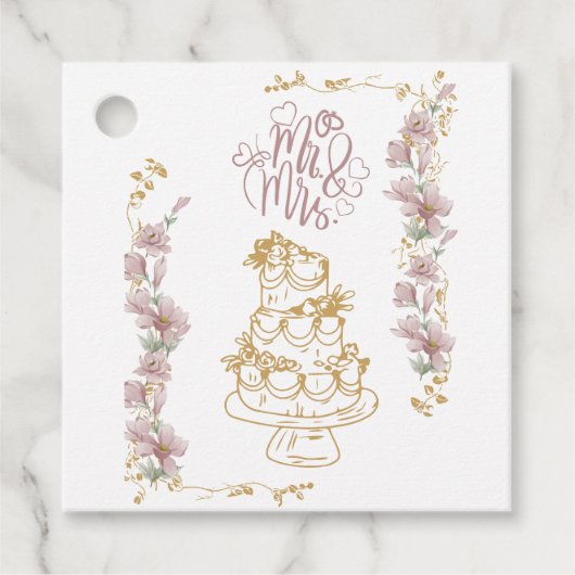 de heer en mevrouw bedankjes labels (Voorkant)