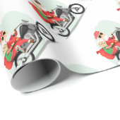 De heer en mevrouw Biker kerstcadeaupapier Cadeaupapier (Rol Hoek)