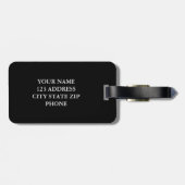 De heer en mevrouw black chalkboard reizen bagagel bagagelabel (Achterkant horizontaal)