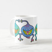 De heer en mevrouw Blob Cartoon Fun Alien Gift Mok (Voorkant links)