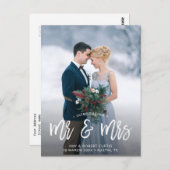 DE HEER EN MEVROUW | briefkaart voor huwelijksaank (Voorkant / Achterkant)