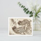 De heer en mevrouw Catfish and Pet Briefkaart (Staand voorkant)