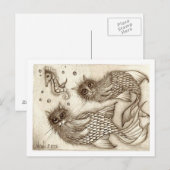 De heer en mevrouw Catfish and Pet Briefkaart (Voorkant / Achterkant)
