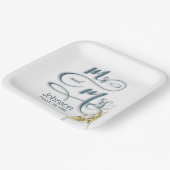 De heer en mevrouw Champagne Toast Papieren Bordje (Gebogen)