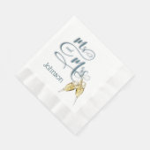 De heer en mevrouw Champagne Toast Servet (Hoek)