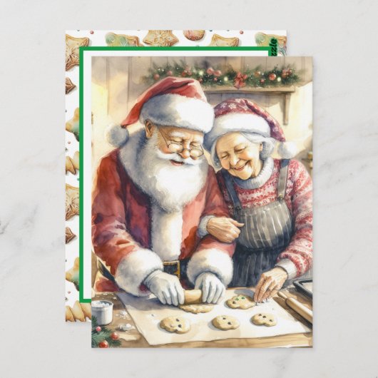 De heer en mevrouw Claus Bakkoekjes Aangepaste Ker Briefkaart (Voorkant / Achterkant)