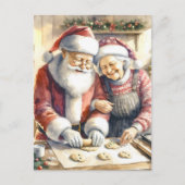 De heer en mevrouw Claus Bakkoekjes Aangepaste Ker Briefkaart (Voorkant)