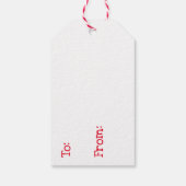 De heer en mevrouw Claus Bakkoekjes Aangepaste Ker Cadeaulabel (Achterkant)