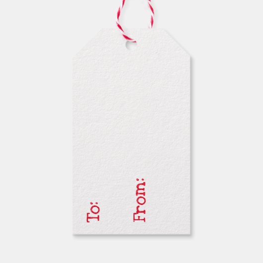 De heer en mevrouw Claus Bakkoekjes Aangepaste Ker Cadeaulabel (Achterkant)