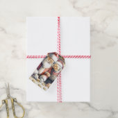 De heer en mevrouw Claus Bakkoekjes Aangepaste Ker Cadeaulabel (Met Touw)