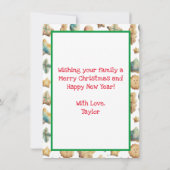 De heer en mevrouw Claus Bakkoekjes Aangepaste Ker Kaart (Achterkant)