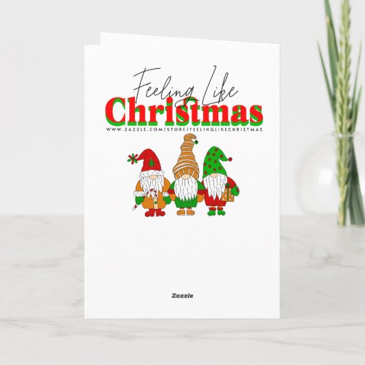 De heer en mevrouw Claus Bakkoekjes Aangepaste Ker Kaart (Achterkant)