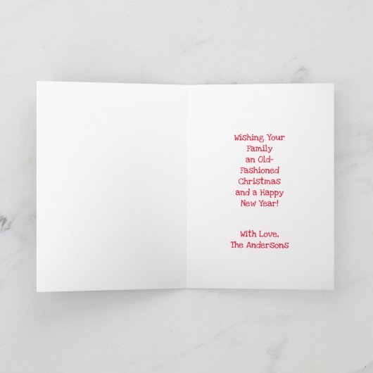 De heer en mevrouw Claus Bakkoekjes Aangepaste Ker Kaart (Binnen)