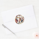 De heer en mevrouw Claus Bakkoekjes Aangepaste Ker Ronde Sticker (Envelop)