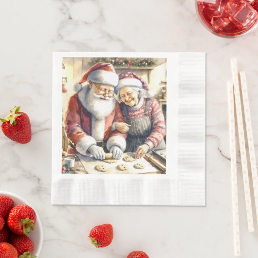 De heer en mevrouw Claus Bakkoekjes Aangepaste Ker Servet (Insitu)