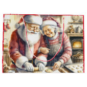 De heer en mevrouw Claus Bakkoekjes Kerstmis Groot Cadeauzakje (Achterkant)
