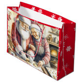 De heer en mevrouw Claus Bakkoekjes Kerstmis Groot Cadeauzakje (Voorkant Gekanteld)
