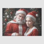 De heer en mevrouw Claus - Decoupage - Tissuepapier (Voorkant)