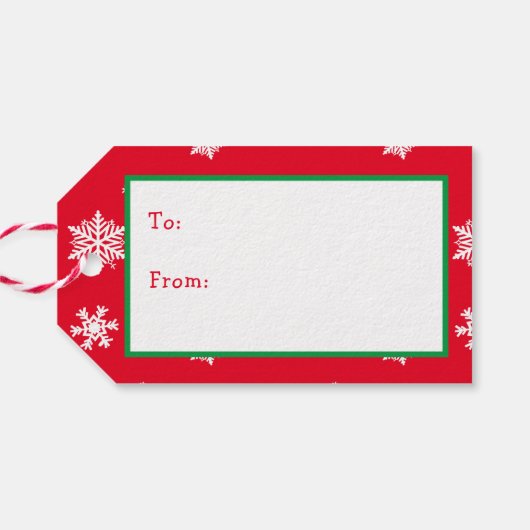 de heer en mevrouw Claus, Kerstmis van en naar Cadeaulabel (Achterkant Horizontaal)