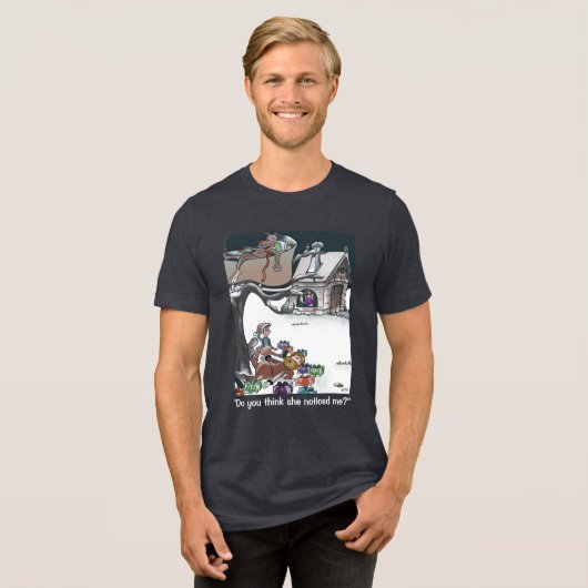 De heer en mevrouw Claus Mannen Tri-Blend Shirt (Voorkant volledig)