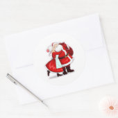 De heer en mevrouw Claus Ronde Sticker (Envelop)