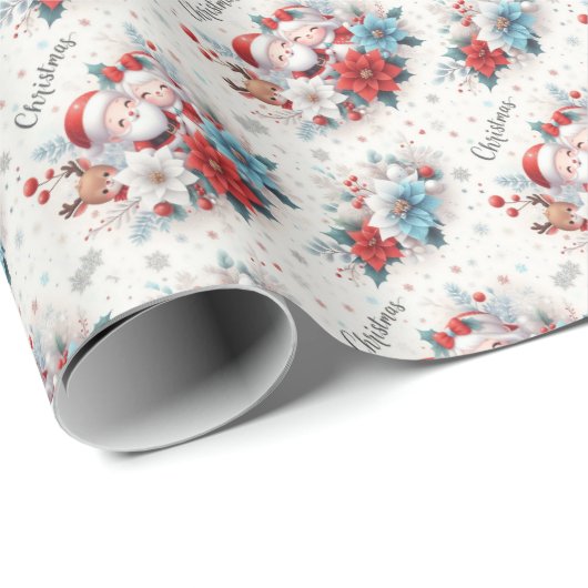 De heer en mevrouw Claus, Rudolf, Poinsettias en H Cadeaupapier (Rol Hoek)