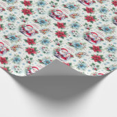 De heer en mevrouw Claus, Rudolf, Poinsettias en H Cadeaupapier (Hoek)