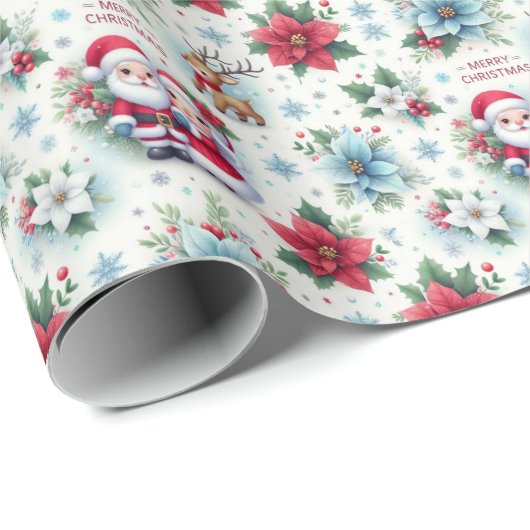 De heer en mevrouw Claus, Rudolf, Poinsettias en H Cadeaupapier (Rol Hoek)