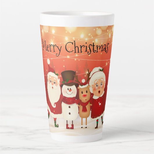 De heer en mevrouw Claus Snowman en Rudolph Latte Mok (Voorkant)