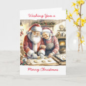 De heer en mevrouw Clause Schattigee gepersonalise Kaart (Gele Bloem)