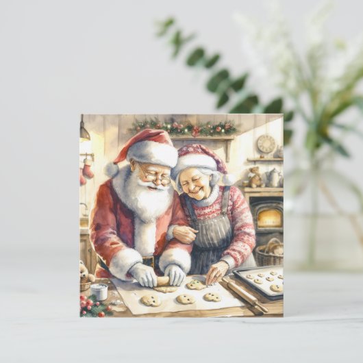 De heer en mevrouw Clause Schattigee gepersonalise Kaart (Staand voorkant)