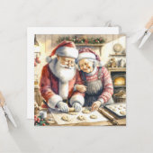 De heer en mevrouw Clause Schattigee gepersonalise Kaart (Voorkant / Achterkant in situ)