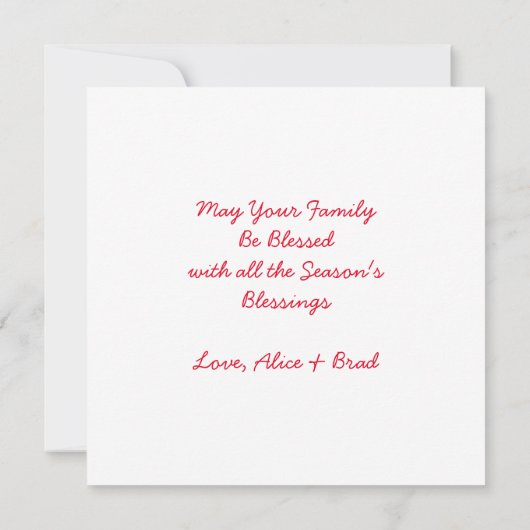 De heer en mevrouw Clause Schattigee gepersonalise Kaart (Achterkant)