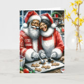 De heer en mevrouw Clause Schattigee gepersonalise Kaart (Gele Bloem)