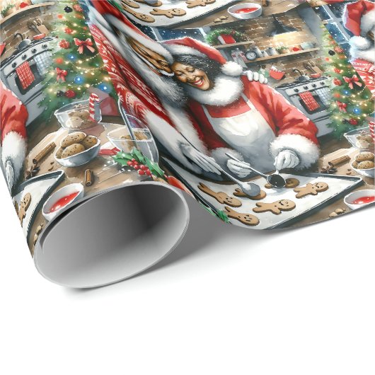 De heer en mevrouw Clause Schattigee Kerstmis Cadeaupapier (Rol Hoek)