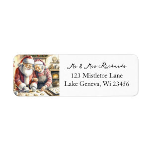 De heer en mevrouw Clause Schattigee Kerstmis Etiket