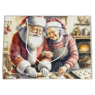 De heer en mevrouw Clause Schattigee Kerstmis Groot Cadeauzakje